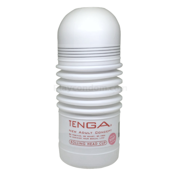 Мастурбатор "Tenga" Rolling Head белая туба имитация позы женщина сверху - Фотография №2