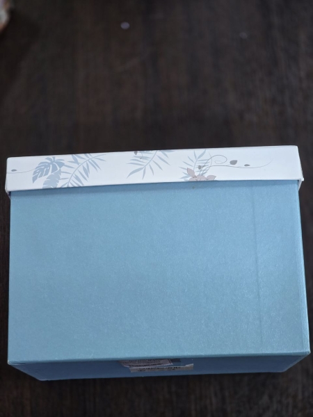 Коробка подарочная с атласным ложементом большая "FG" цвет Тиффани - Фотография №4