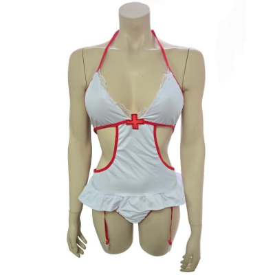 Костюм медсестры бело-красное боди Интим Хаус