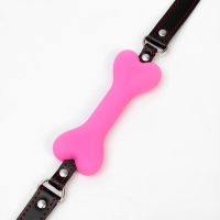 Кляп - трензель "Косточка" розовый - Фотография №2