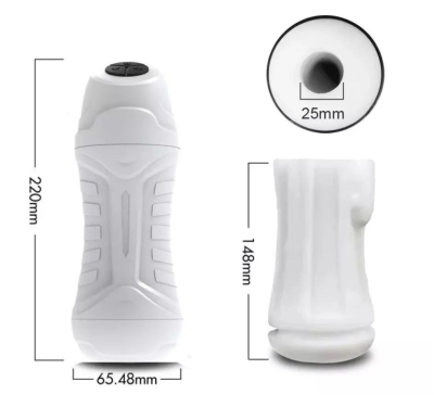 Мастурбатор в белой тубе с эффектом всасывания Интим Хаус