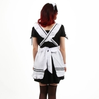 Костюм "Милая горничная" платье, фартук, подвязки на ноги, чулочки,манжеты, чокер и ободок р 44-46 - Фотография №2