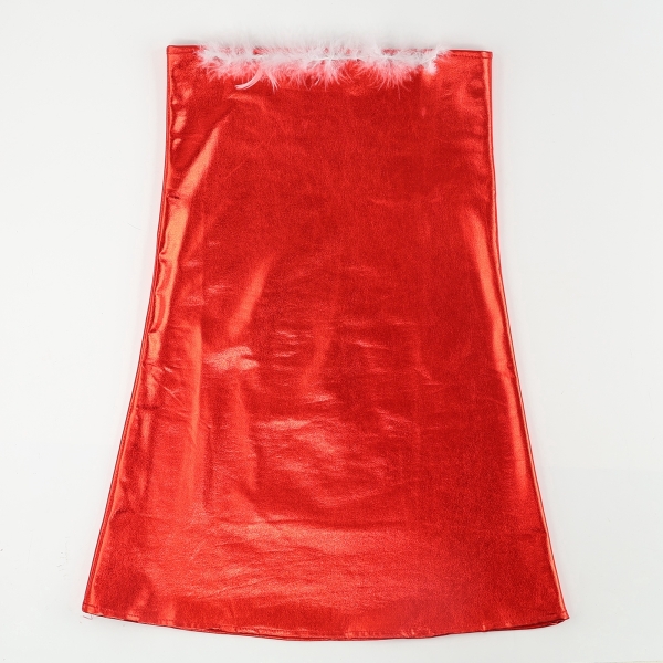 Костюм снегурочки "Новогодняя красавица" платье, перчатки, чокер, колпак р 42-44 - Фотография №6