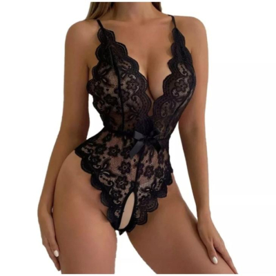 Боди черное кружевное Интим Хаус