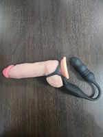 Анальная пробка с поступательным движением и вибрацией с тройным эрекционным кольцом "Lustful" - Фотография №5