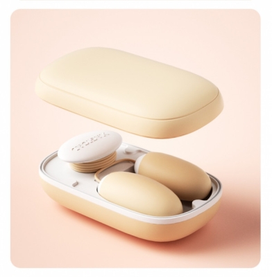 Виброяйцо с двойной вибрацией "Lai Le" бежевый Интим Хаус