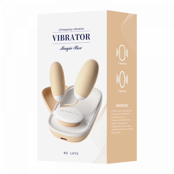 Виброяйцо с двойной вибрацией "Lai Le" бежевый - Фотография №2