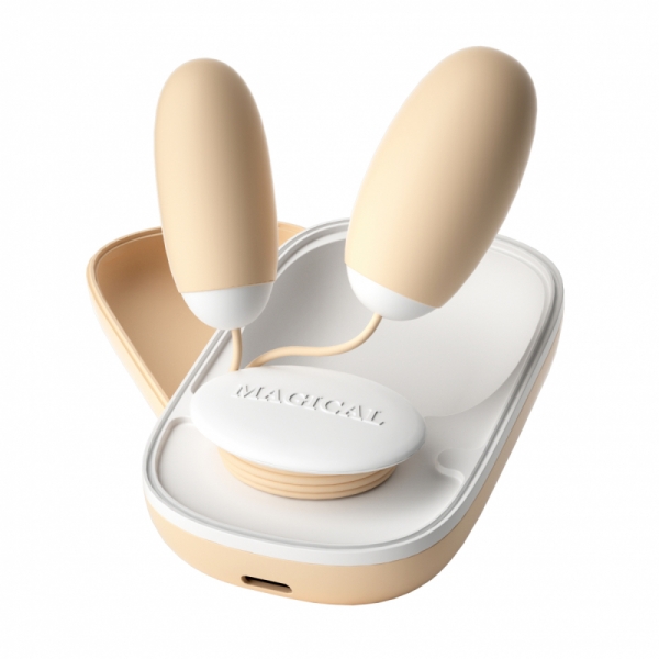 Виброяйцо с двойной вибрацией "Lai Le" бежевый - Фотография №3