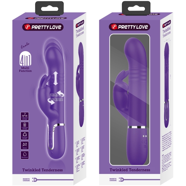 Вибратор с ротацией и поступательными движениями Twinkled Pretty Love - Фотография №2