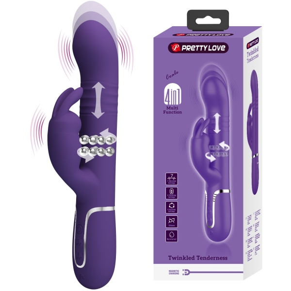 Вибратор с ротацией и поступательными движениями Twinkled Pretty Love - Фотография №1