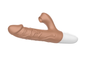 Вибратор - реалистик с клиторальным сосунком "Dido" телесный - Фотография №5