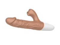 Вибратор - реалистик с клиторальным сосунком "Dido" телесный - Фотография №5