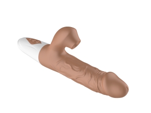 Вибратор - реалистик с клиторальным сосунком "Dido" телесный - Фотография №6