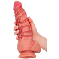 Фаллоимитатор "Эровумен" с мошонкой шибари диаметр 6 см - Фотография №4