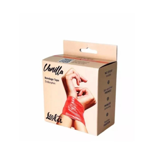 Скотч для бондажа "Vanila" красный 20 м - Фотография №2