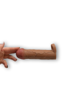 Насадка "Pretty Love" Bunion телесная с кольцом для мошонки удлинение на 25 мм - Фотография №3