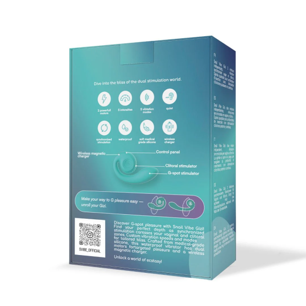 Вибратор SVibe Gizi бирюзовый с кейсом - Фотография №2