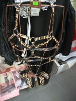 Портупея женская леопардовая с наручниками Интим Хаус