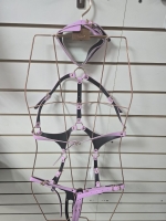 Портупея на все тело "Розовый закат" нежно-розовая женская - Фотография №2