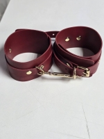 Фиксация крестовая оковы и поножи с золотой фурнитурой "Бордо" - Фотография №8