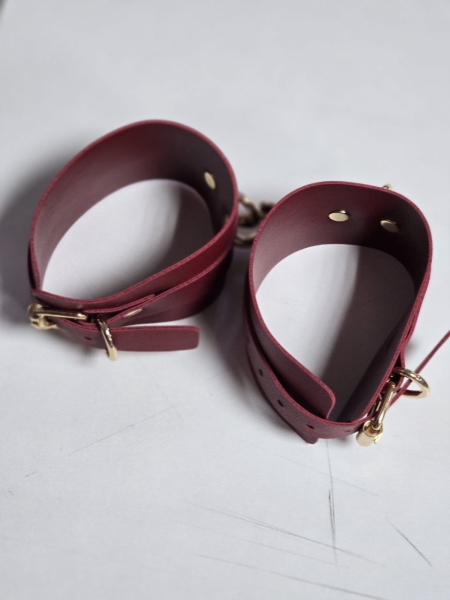 Фиксация крестовая оковы и поножи с золотой фурнитурой "Бордо" - Фотография №10