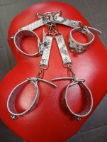 Фиксация серебрянная крестовая оковы и поножи Интим Хаус