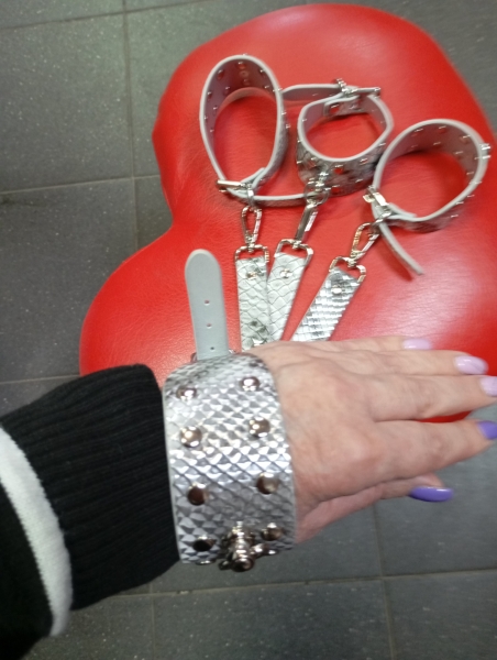 Фиксация серебрянная крестовая оковы и поножи - Фотография №2