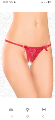 Трусики "FlirtOn" красные стринги Интим Хаус