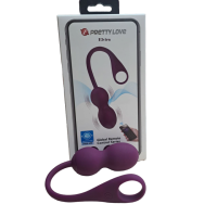 Вагинальные шарики "Pretty Love" Elvira фиолетовые двойные с вибро Интим Хаус