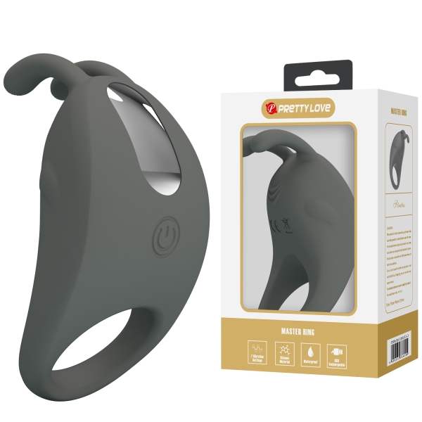 Виброкольцо с клиторальным стимулятором Master ring "Pretty Love" - Фотография №1