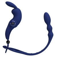 Виброкольцо с клиторальным стимулятором и анальной цепочкой  "Pretty Love" - Фотография №3