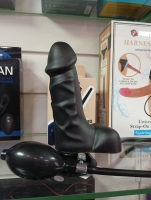 Фаллоимитатор черный маленький с увеличением объема - Фотография №1