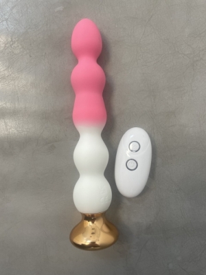 Анальная елочка "I-Moon" длинная бело- розовое амбре перезаряжаемая на д\у Интим Хаус