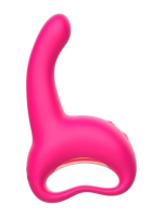 Вибратор костет "I- Moon" розовый с ручкой - Фотография №1