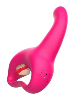 Вибратор костет "I- Moon" розовый с ручкой - Фотография №2