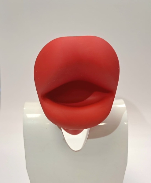 Вибратор ротик "I- Moon" красные губки стимуляция сжатием - Фотография №1