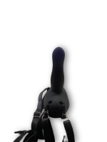 Страпон на ремнях "I- Moon" перезаряжаемый черный с активной головкой на д\у - Фотография №4