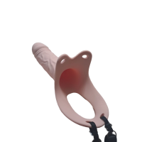 Фаллопротез на ремнях "I-Moon" перезаряжаемый телесный с вибрацией на д\у - Фотография №2