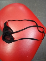 Трусики мужские черные стринги из микросетки - Фотография №2