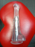 Вибратор крупный, конский, прозрачный - Фотография №1