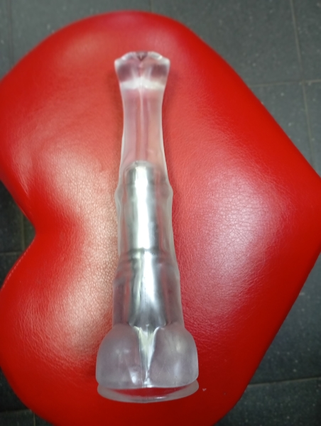 Вибратор крупный, конский, прозрачный - Фотография №2