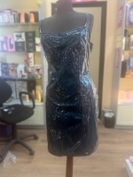 Платье виниловое темно синий цвет Интим Хаус