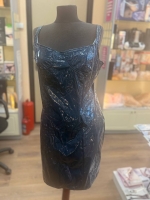 Платье виниловое темно синий цвет - Фотография №2