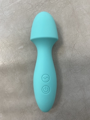 Вибратор бирюзовый мини аналог хитачи Интим Хаус