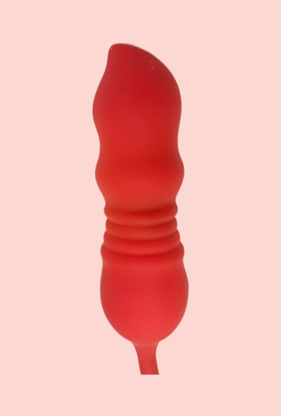 Вибратор в виде розы с язычком и отростком - Фотография №5