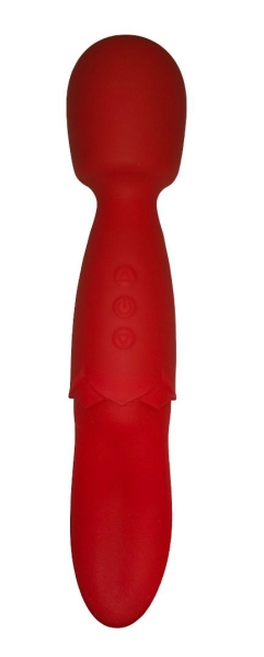 Вибратор красный аналог хитачи, с другой стороны язык - Фотография №1