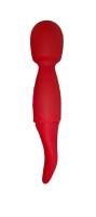 Вибратор красный аналог хитачи, с другой стороны язык - Фотография №2