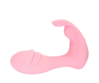 Вибратор розовый с клиторальным стимулятором-кролликом Интим Хаус