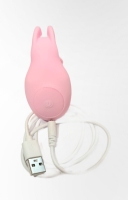 Вибратор розовый с клиторальным стимулятором-кролликом - Фотография №4