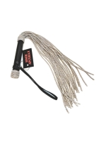 Плеть "BDSM Арсенал" черная ручка, хвосты из страз - Фотография №2